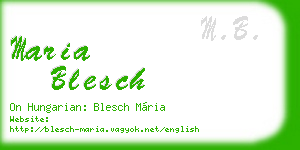 maria blesch business card